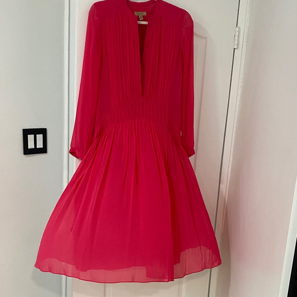 Elegant Red Chiffon Dress